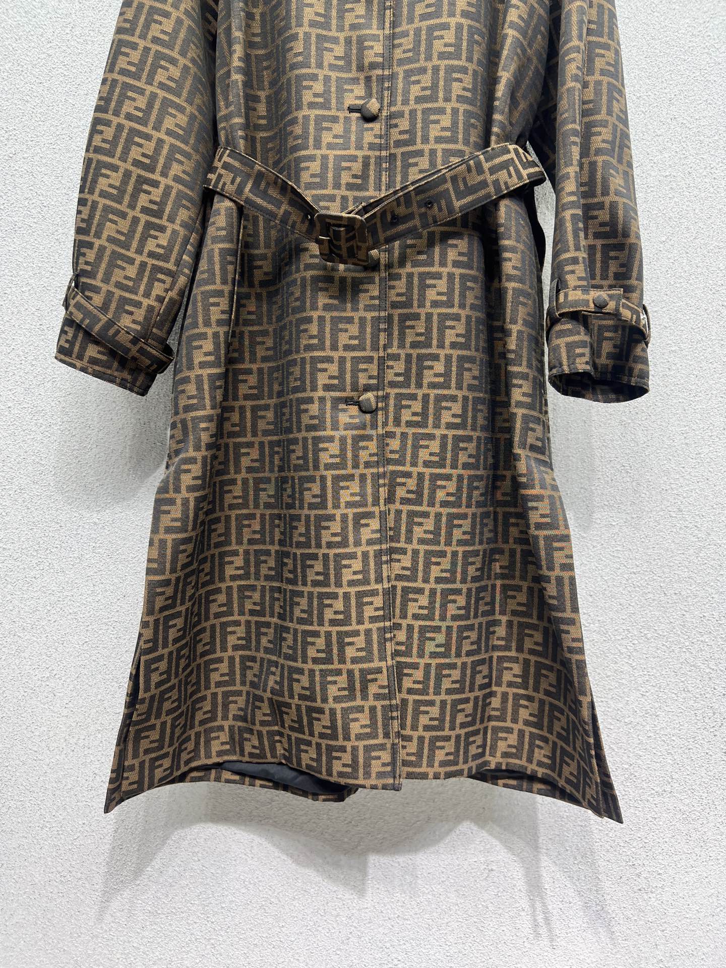 Fend 25fw jacquard trench coat