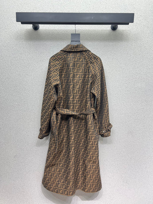 Fend 25fw jacquard trench coat