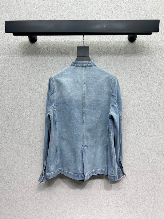 Val 25fw beaded denim jacket