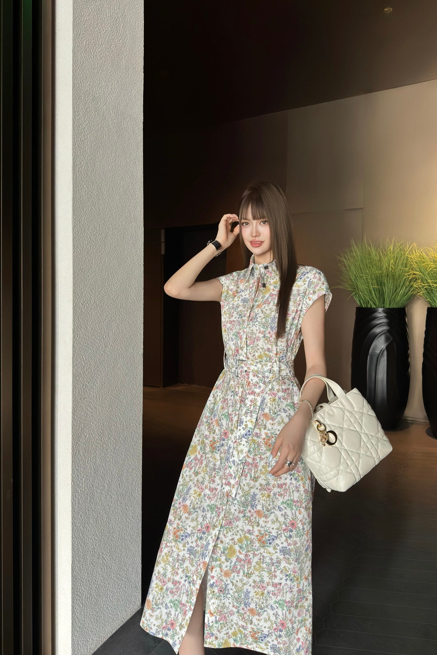 CD 25fw printed dress