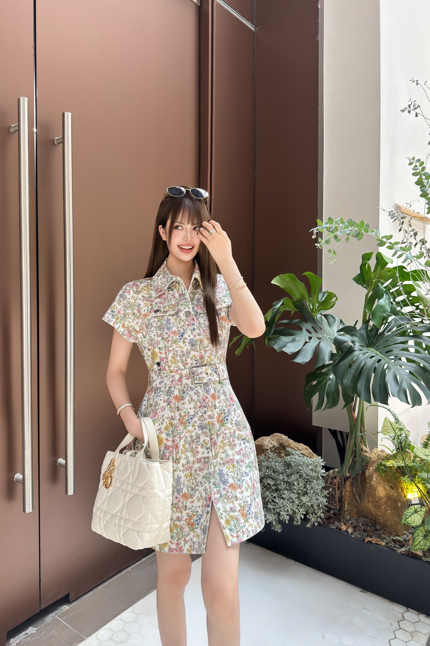 CD 25fw printed dress