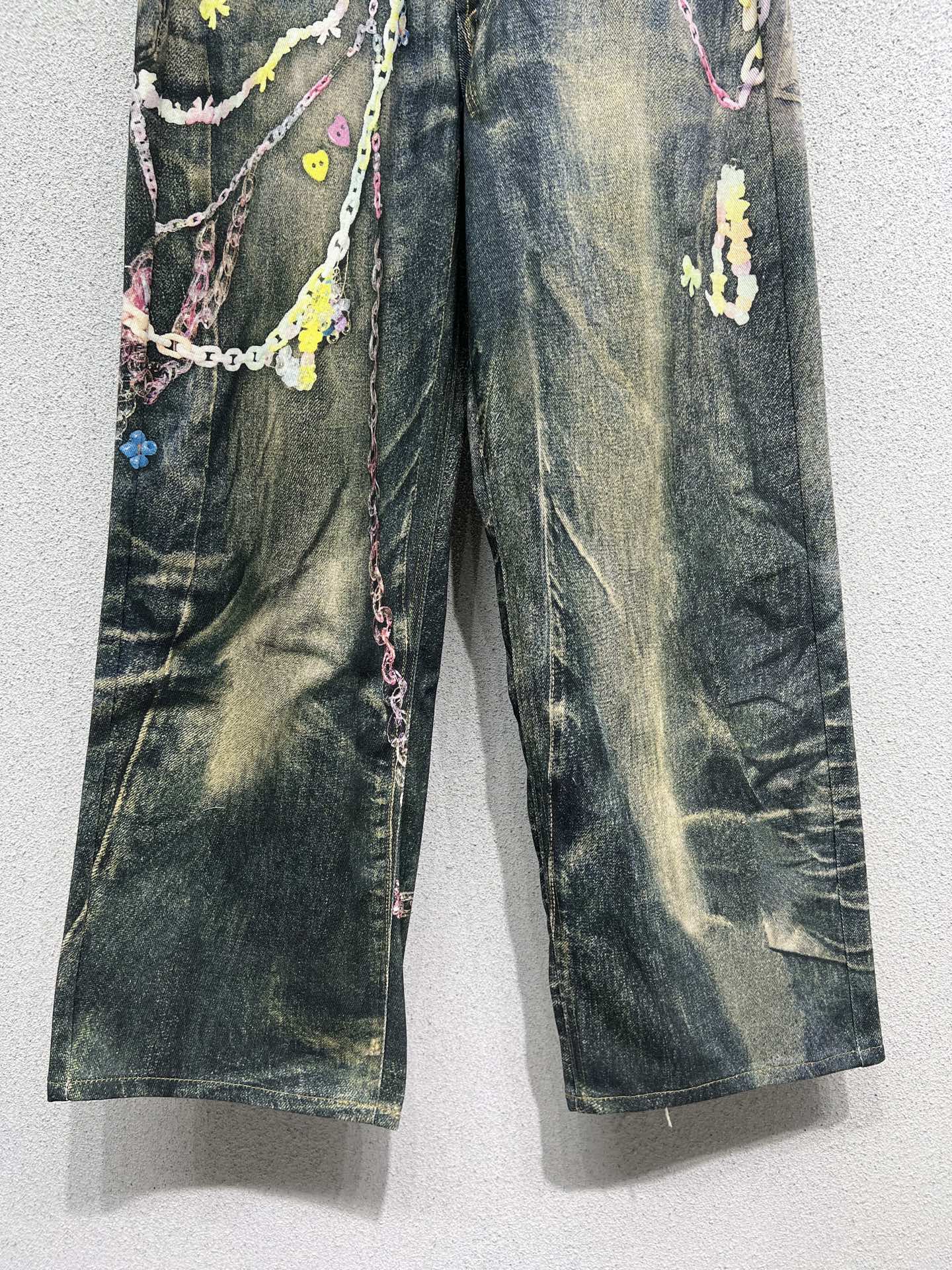 Acn 25fw printed jeans