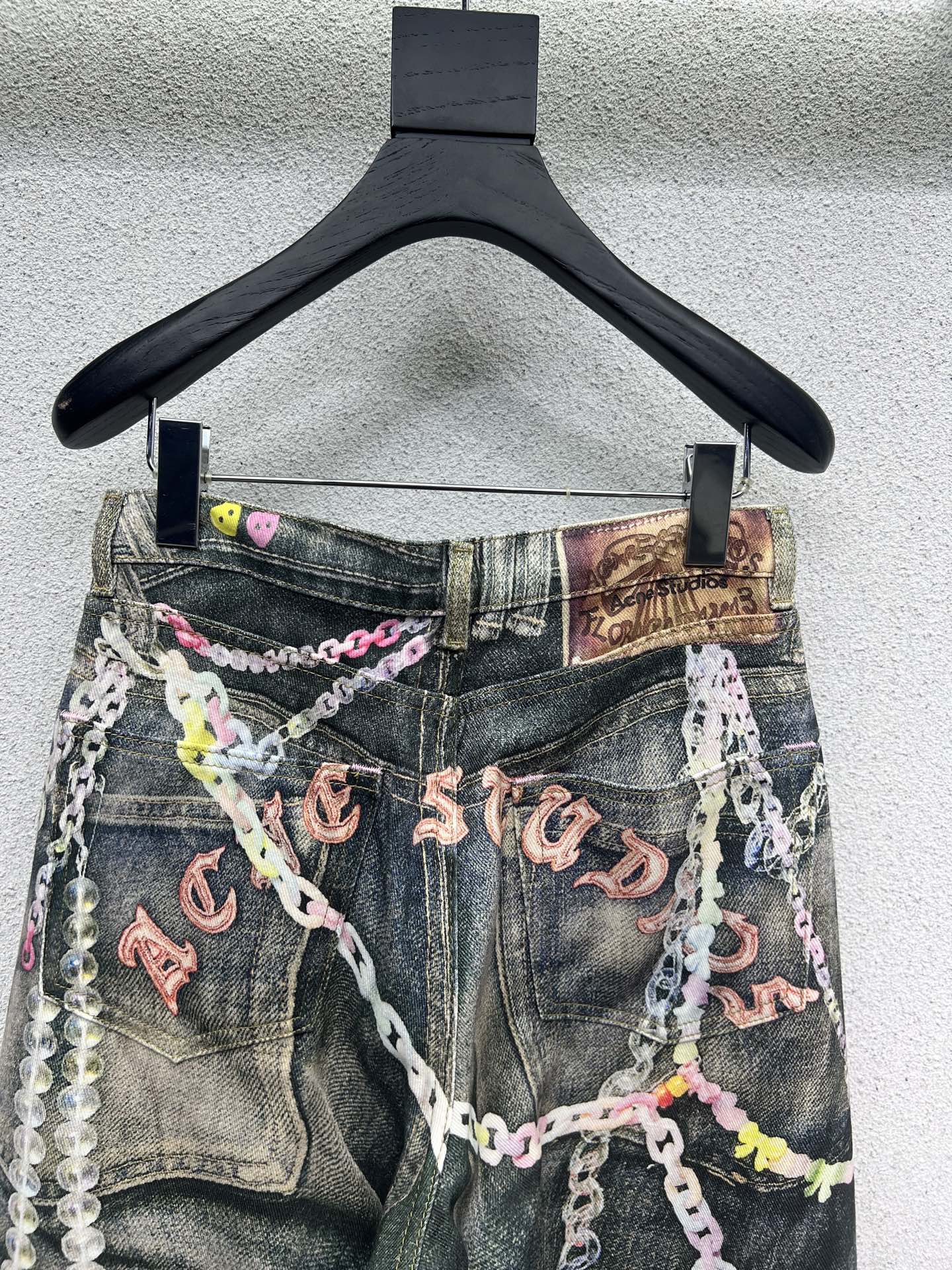 Acn 25fw printed jeans