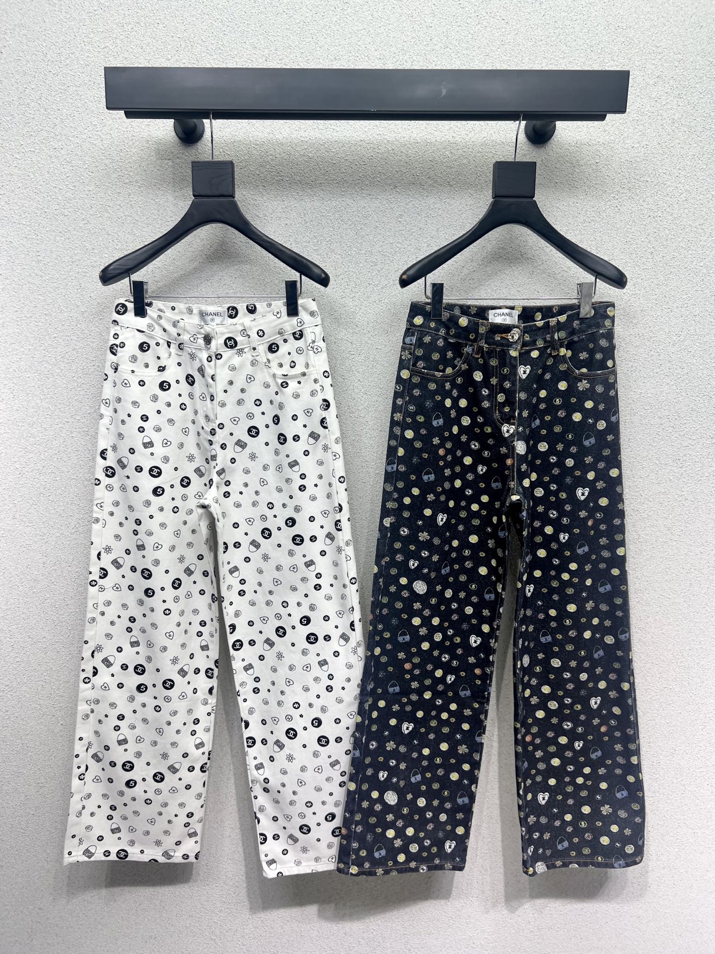Chan 25fw printed jeans