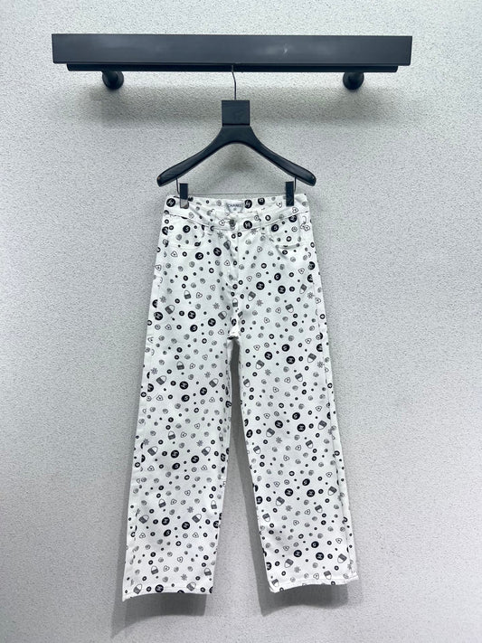 Chan 25fw printed jeans