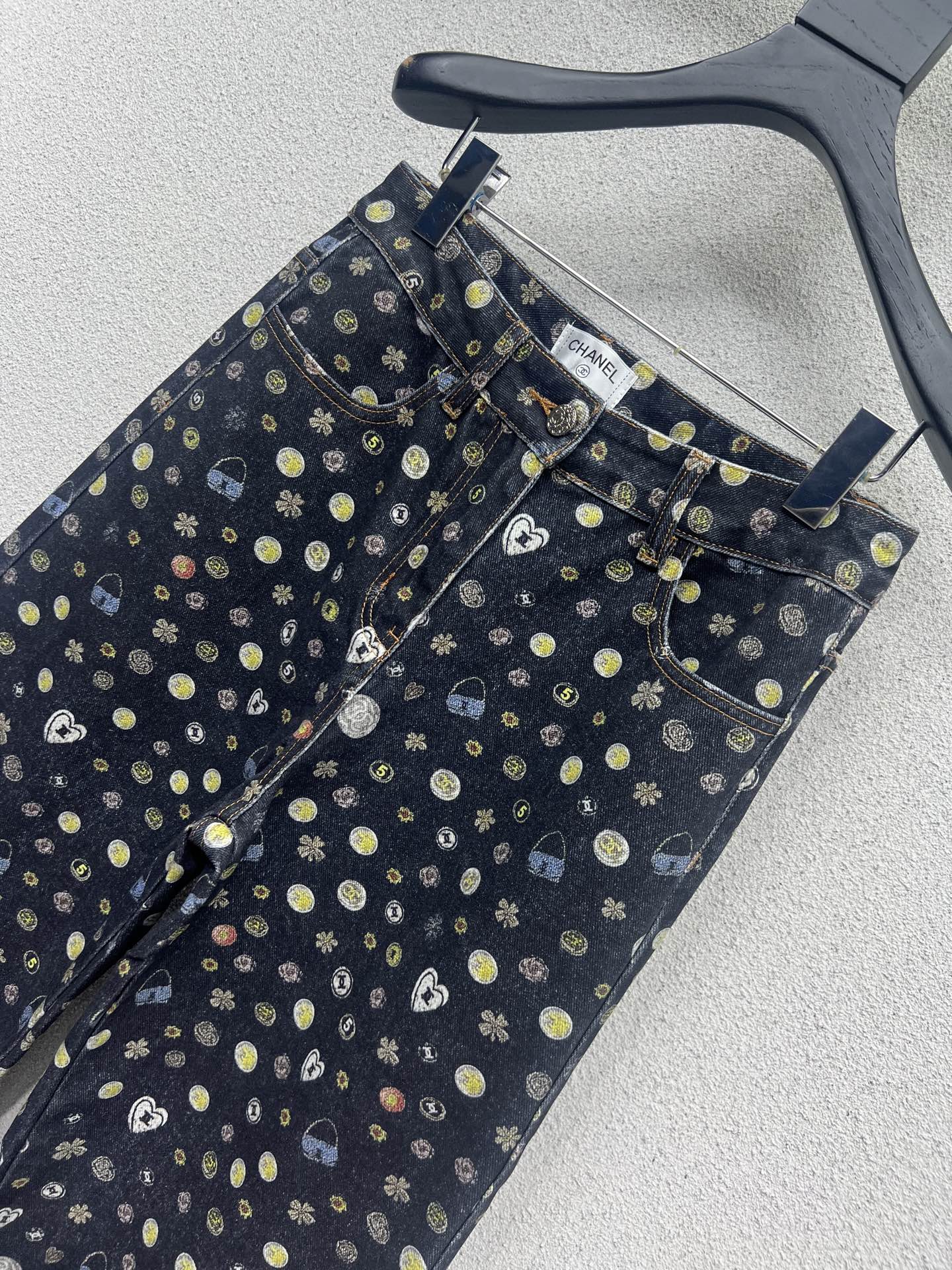 Chan 25fw printed jeans