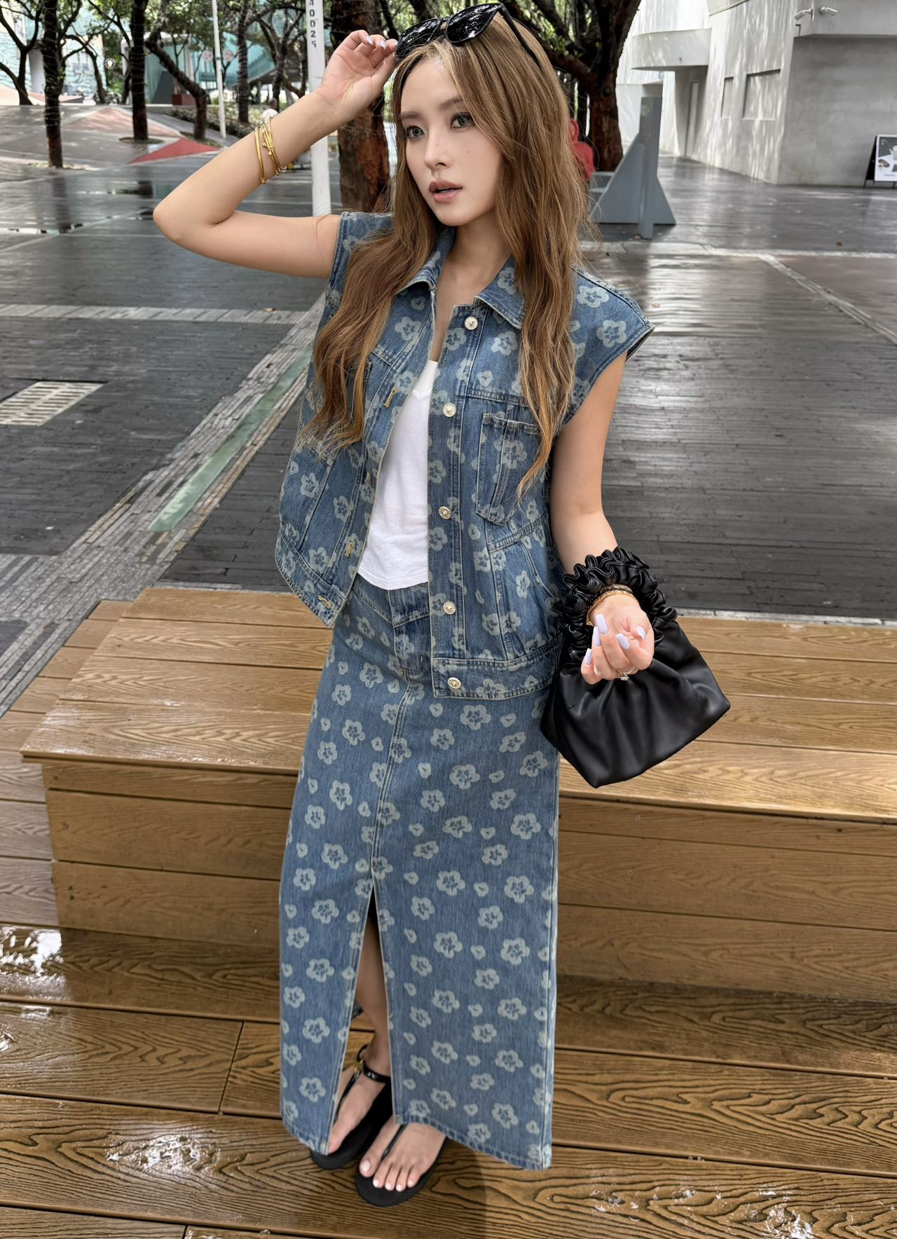 Chan 25fw printed vest