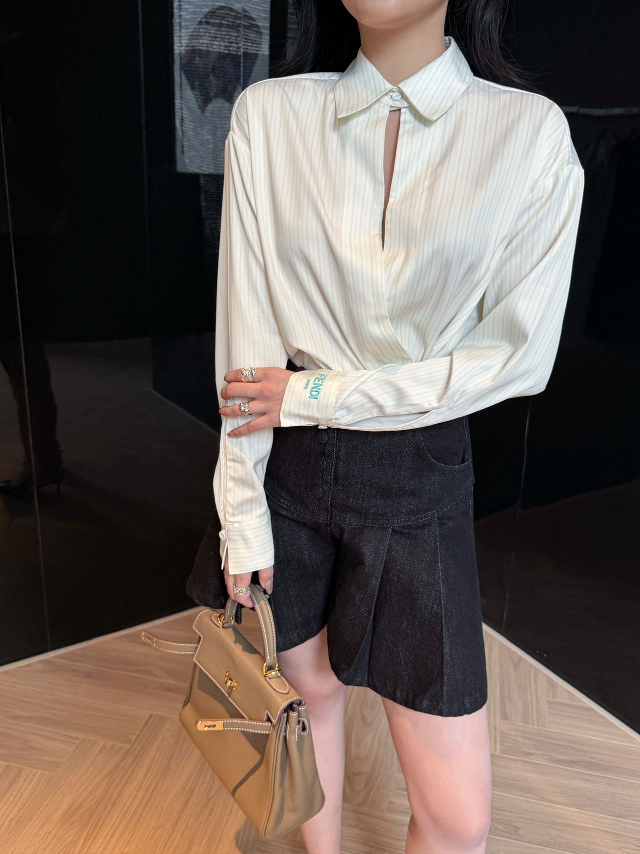Fend 25fw silk shirt