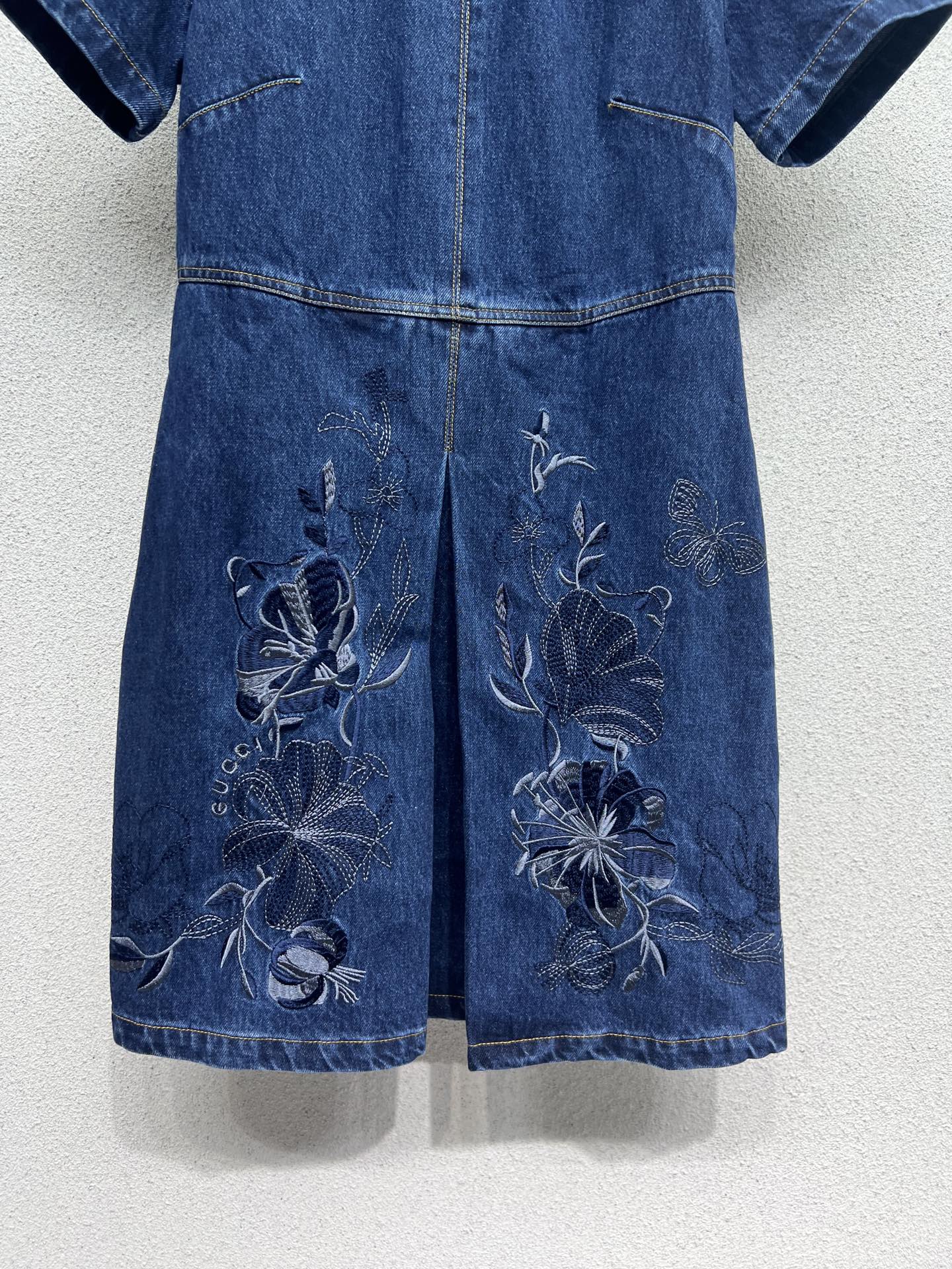 Guc 25fw embroidered dress