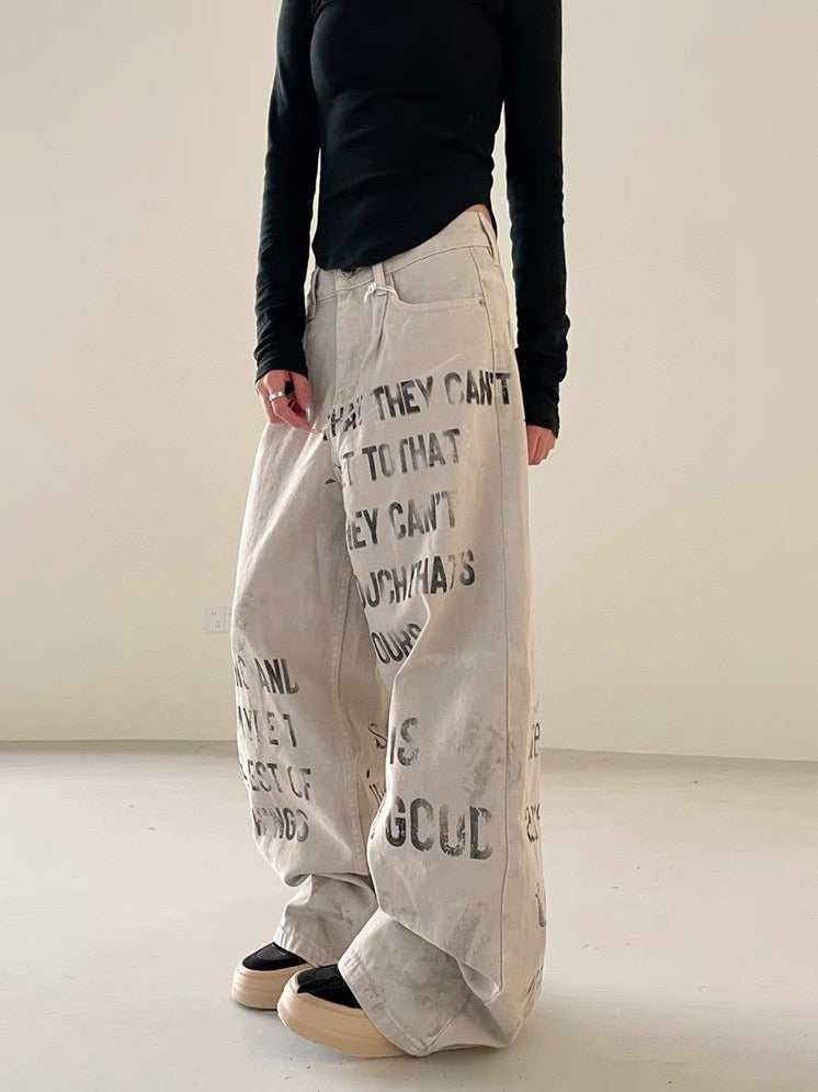 Chan 25fw Graffiti jeans