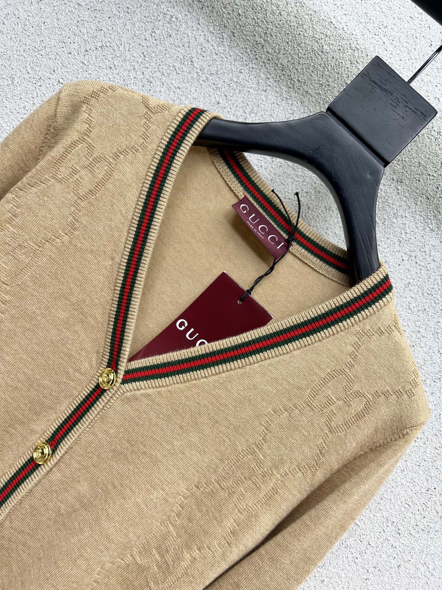 Guc 25fw jacquard cardigan