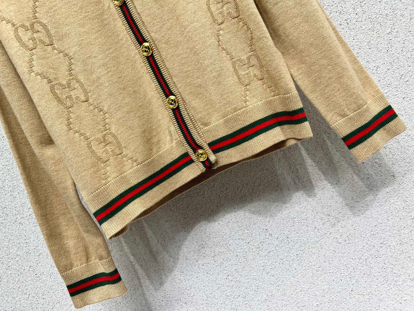 Guc 25fw jacquard cardigan
