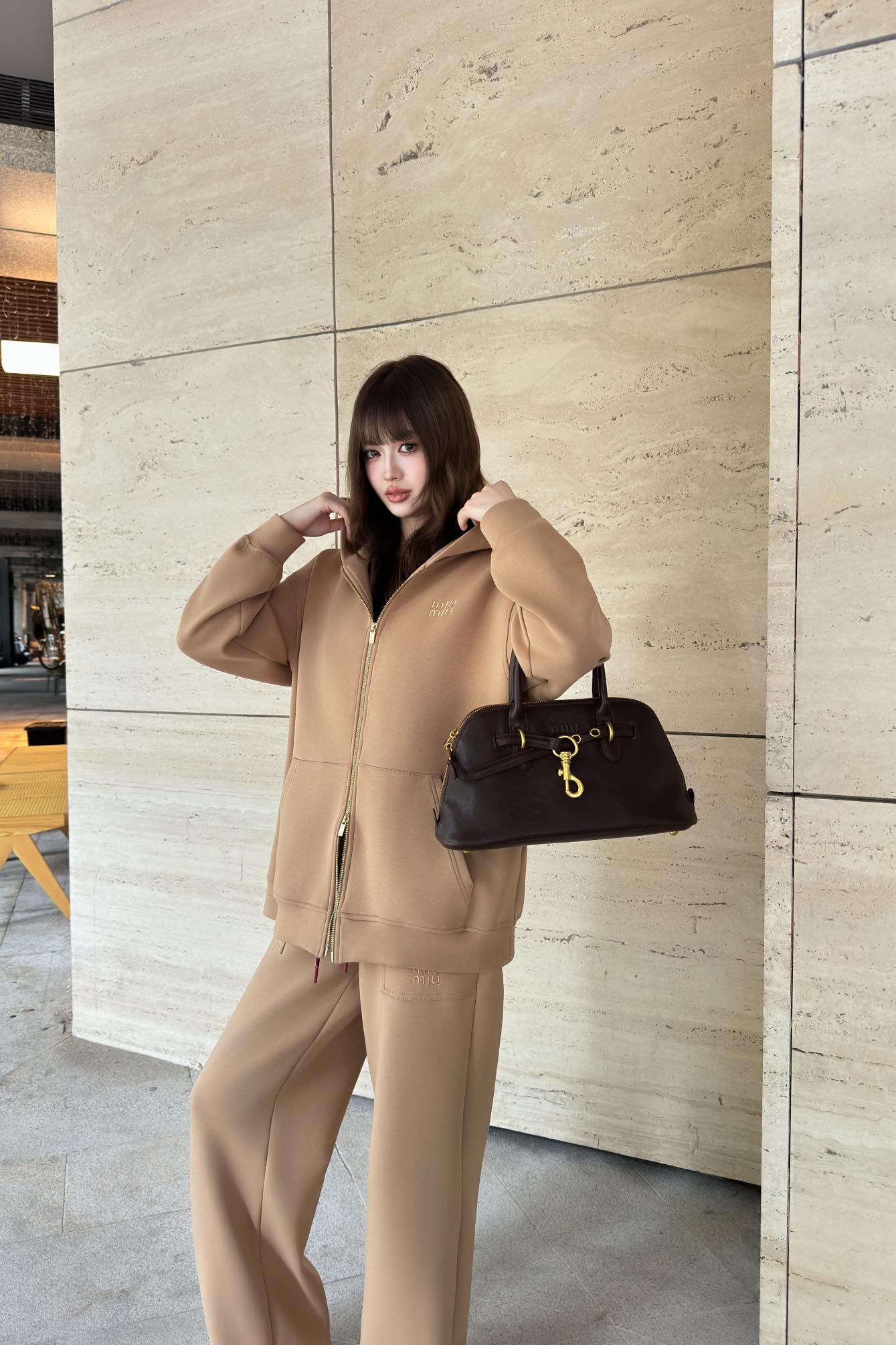 Miu 25fw a-llmatch hoodie