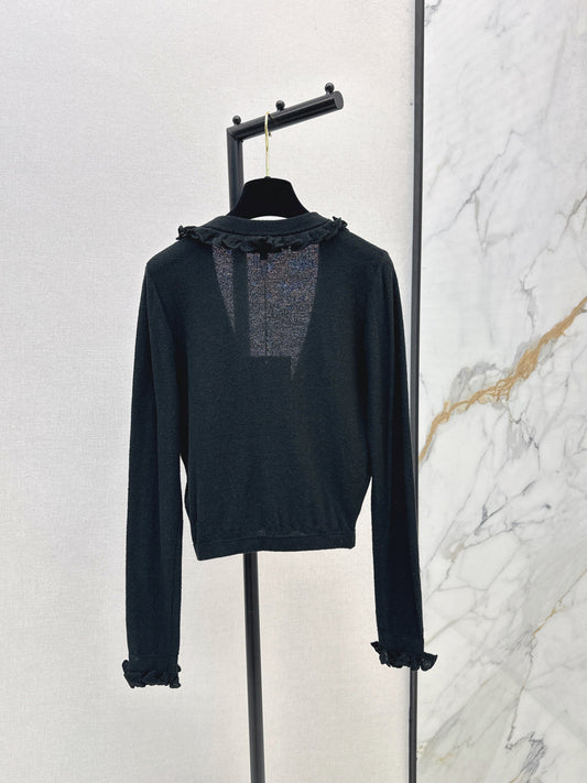 Chan 25fw ruffle cardigan