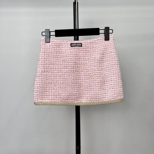 Miu 25fw woven skirt