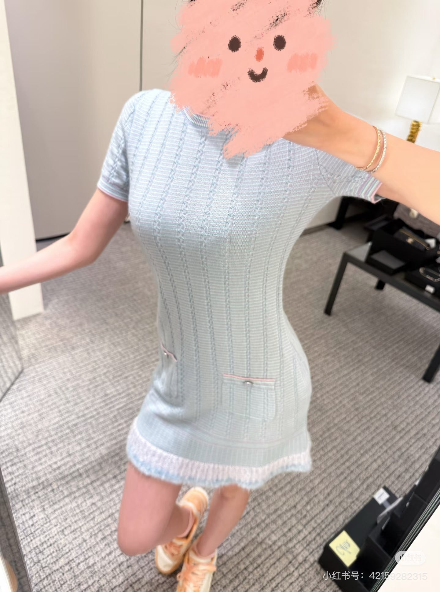 Cha 25fw knitted dress