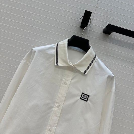 Miu 25fw embroired shirt