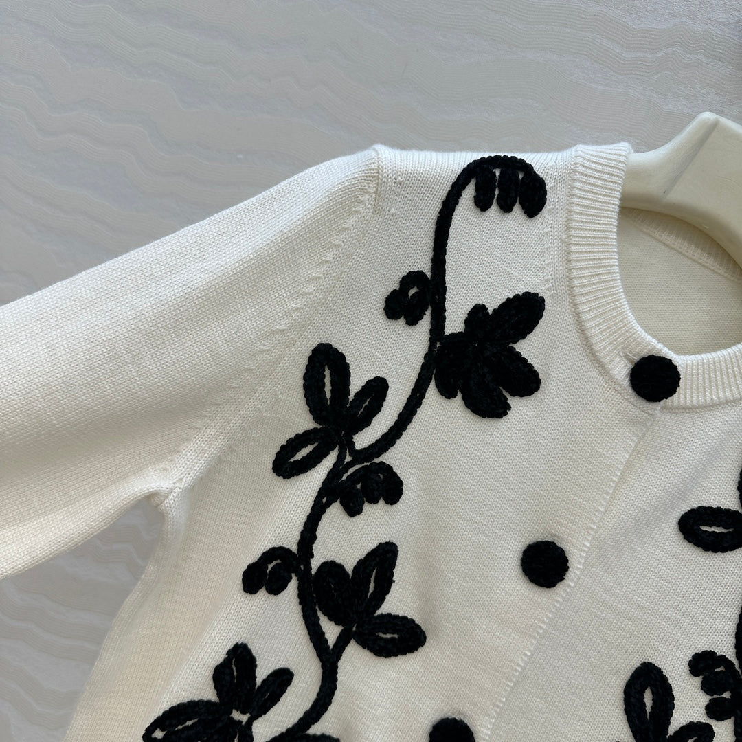 S 25fw embroidered cardigan