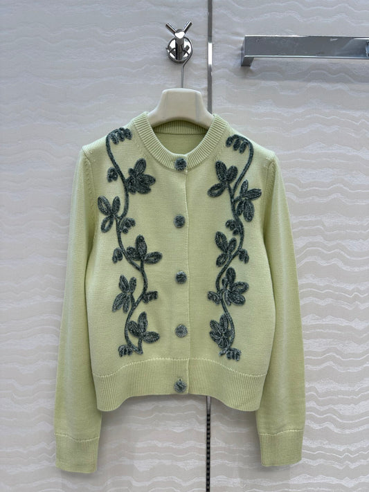 S 25fw embroidered cardigan