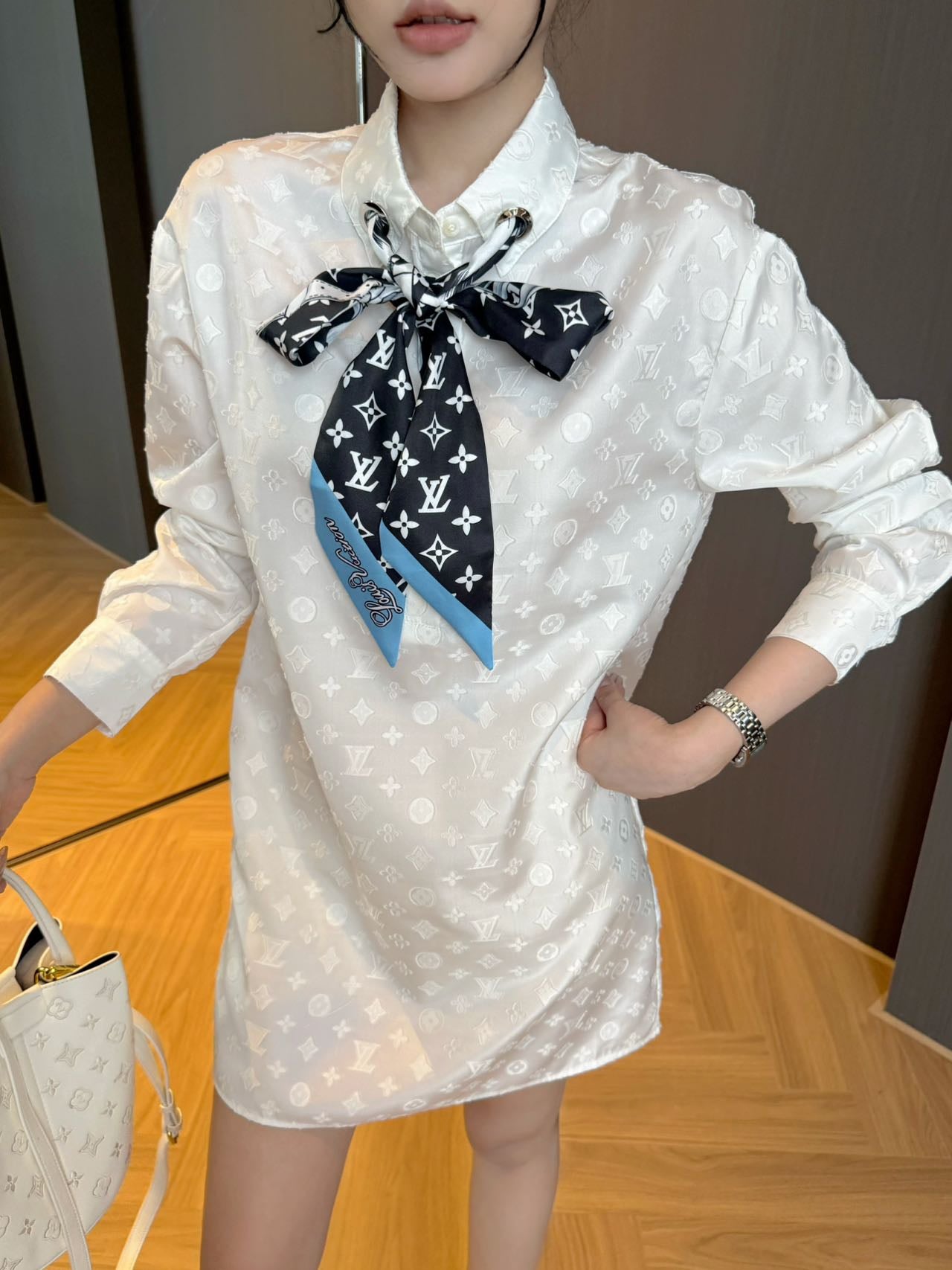 Louis 25fw printed dress
