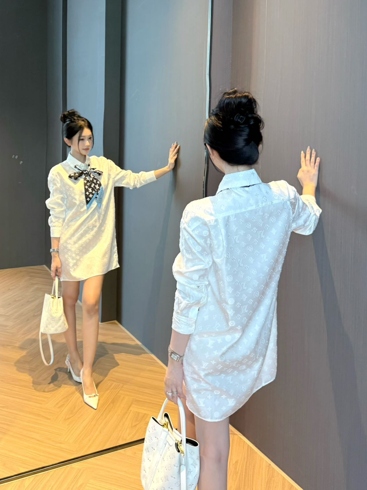 Louis 25fw printed dress