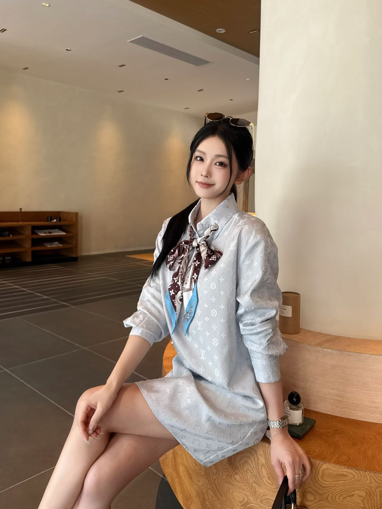 Louis 25fw printed dress