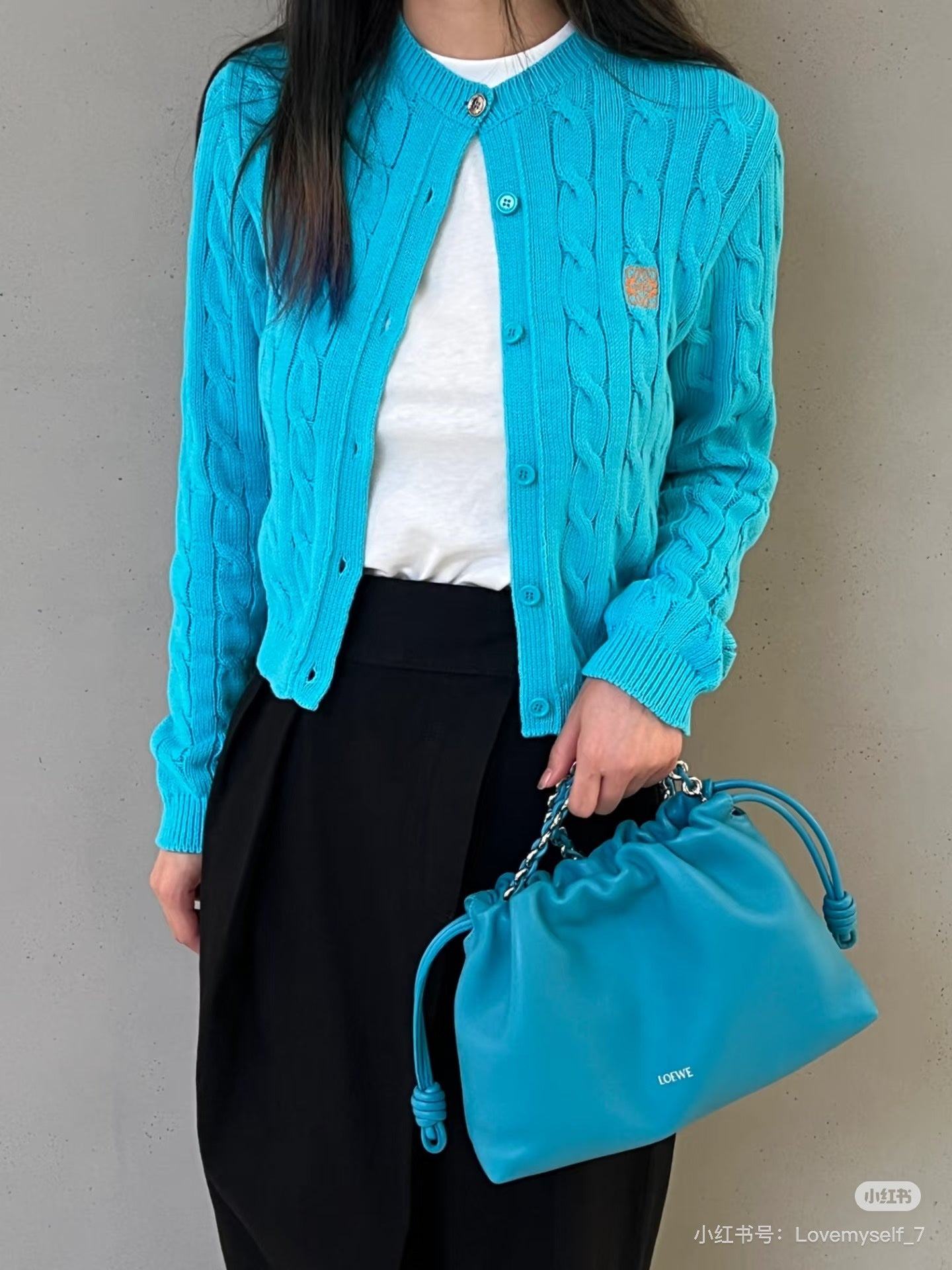 Loe 25fw embroidered cardigan