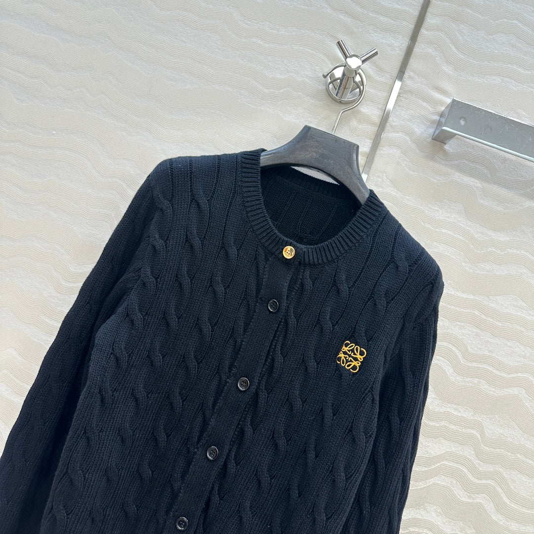 Loe 25fw embroidered cardigan