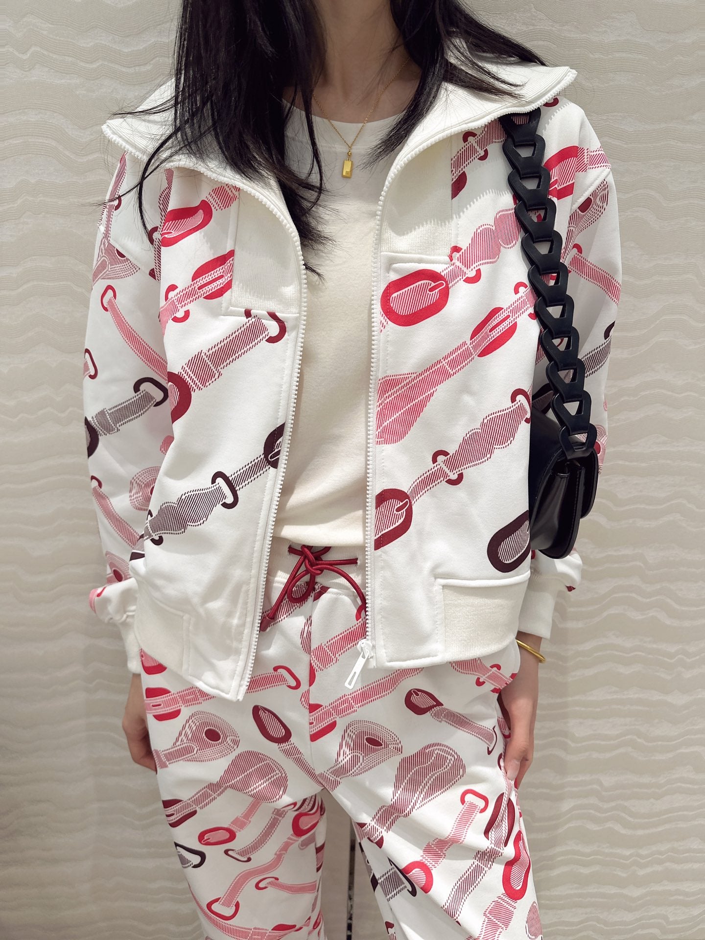 Herm 25fw printed suit