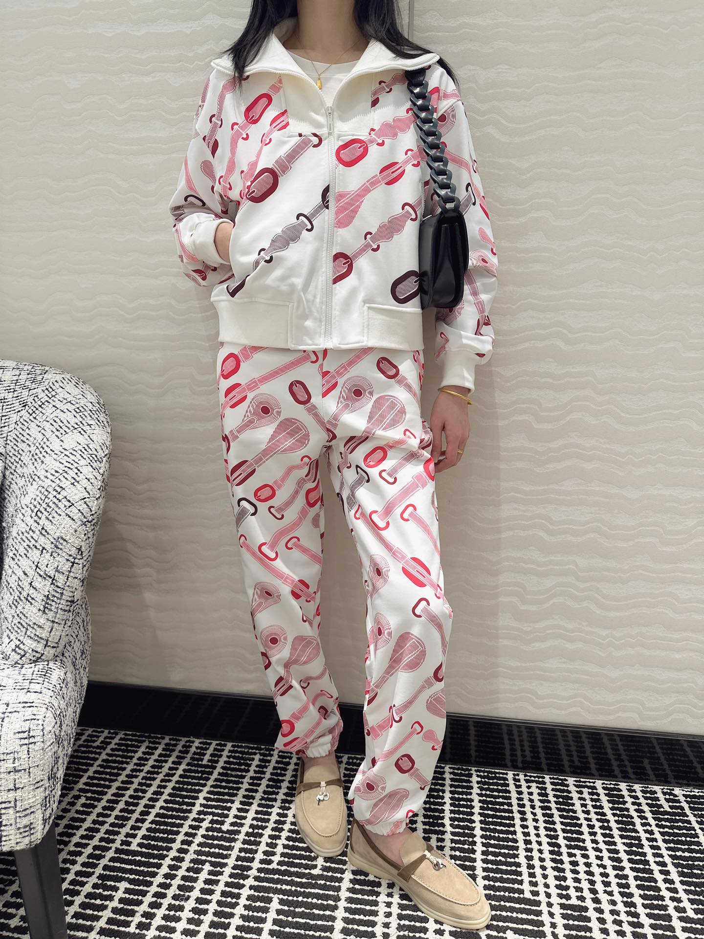 Herm 25fw printed suit