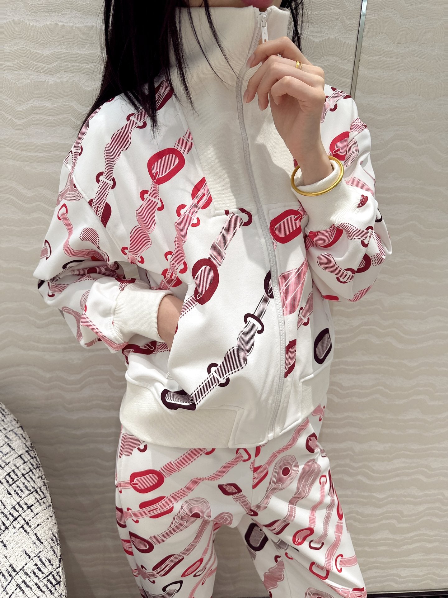 Herm 25fw printed suit