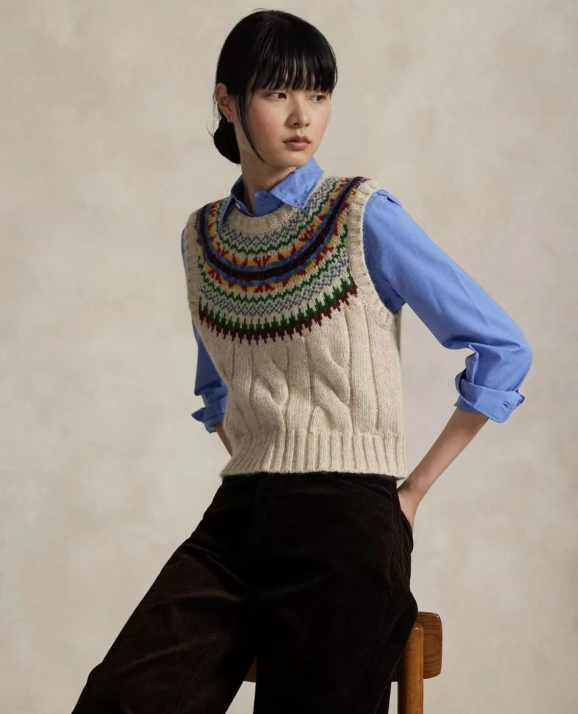 Ralph 25fw jacquard vest