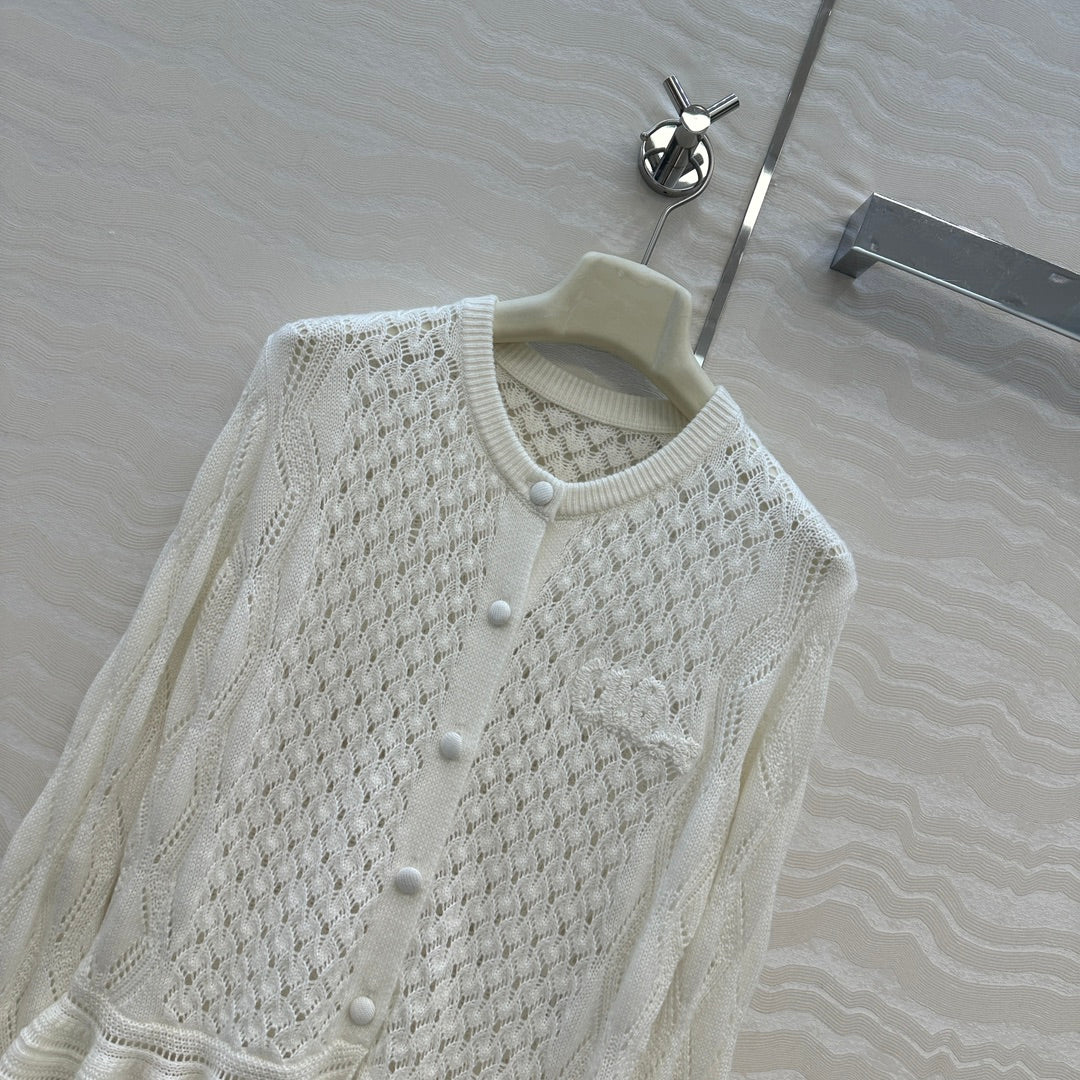 Chl 25fw ruffled cardigan