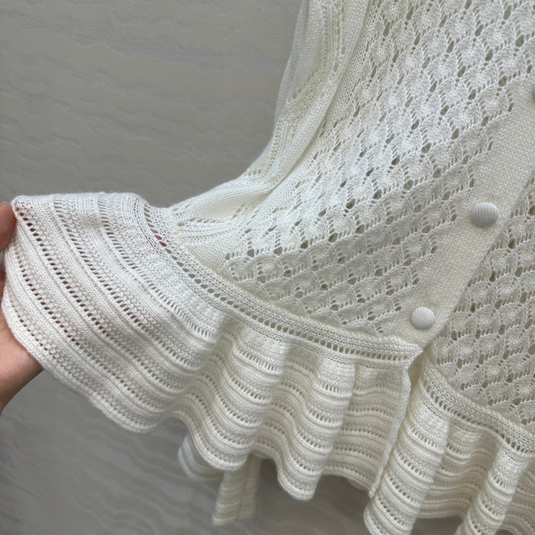 Chl 25fw ruffled cardigan