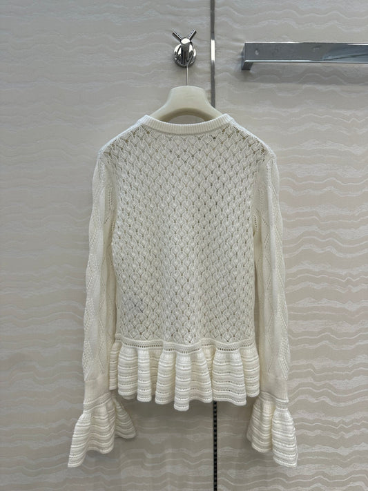 Chl 25fw ruffled cardigan
