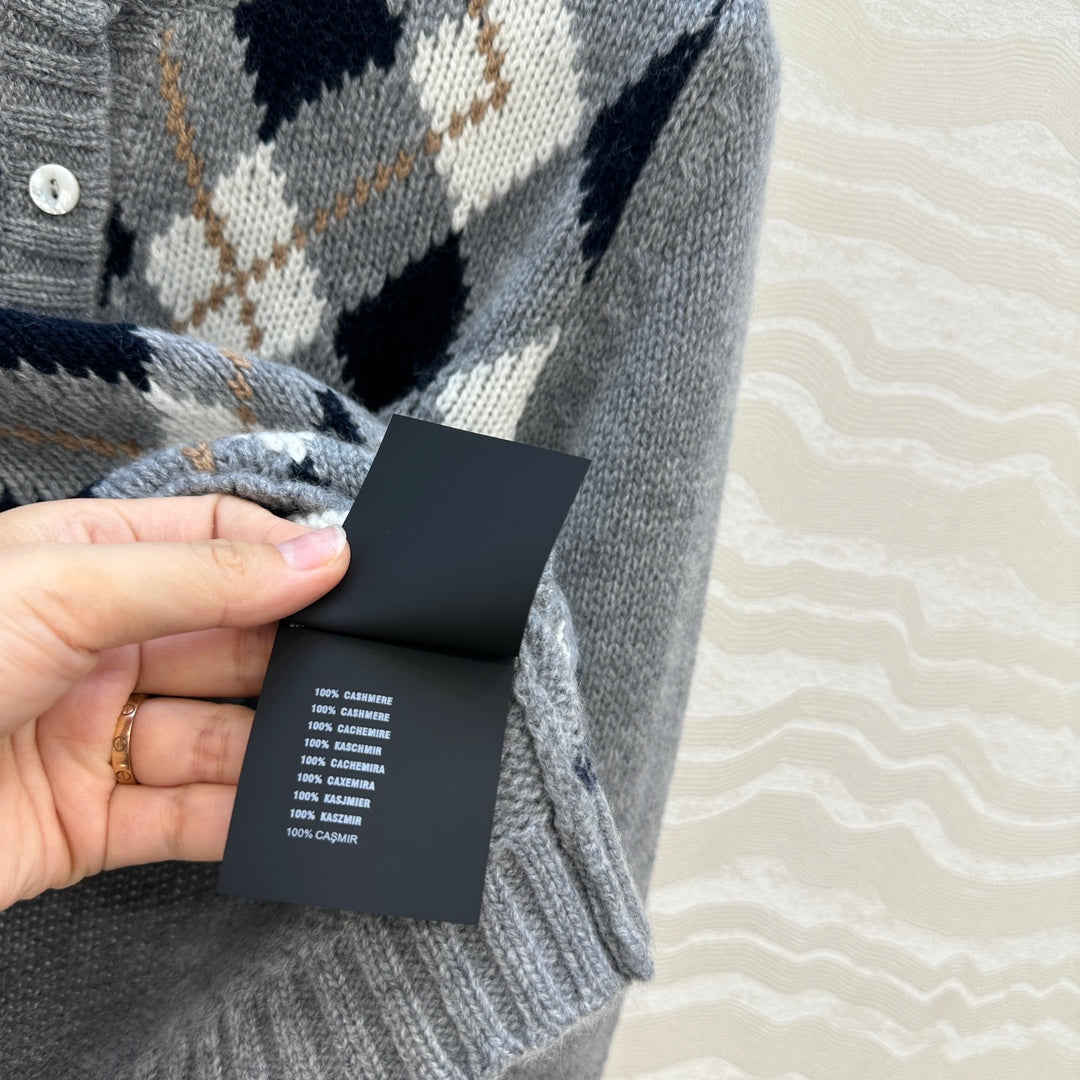 Pra 25fw jacquard cardigan