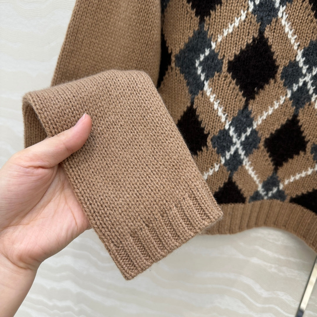 Pra 25fw jacquard cardigan