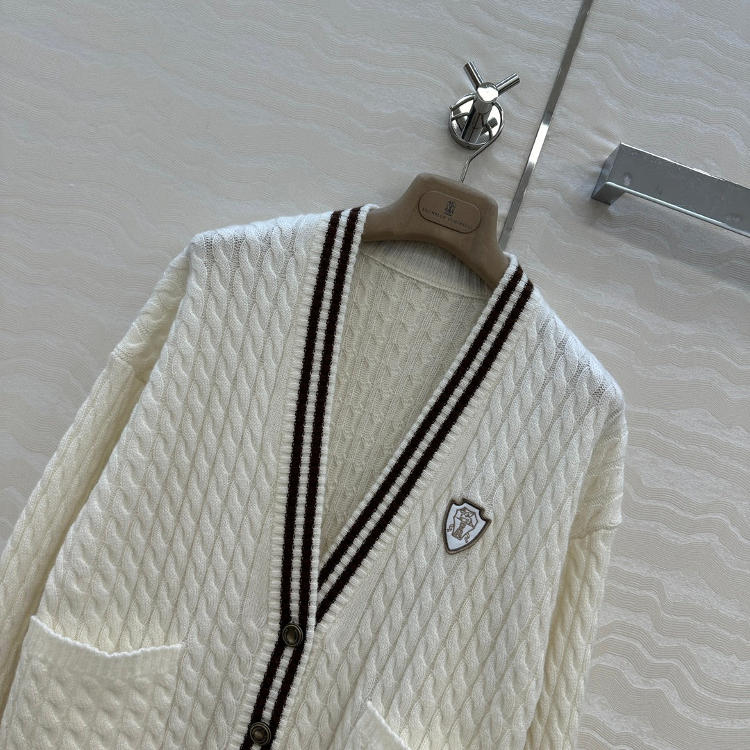 Brune 25fw jacquard cardigan