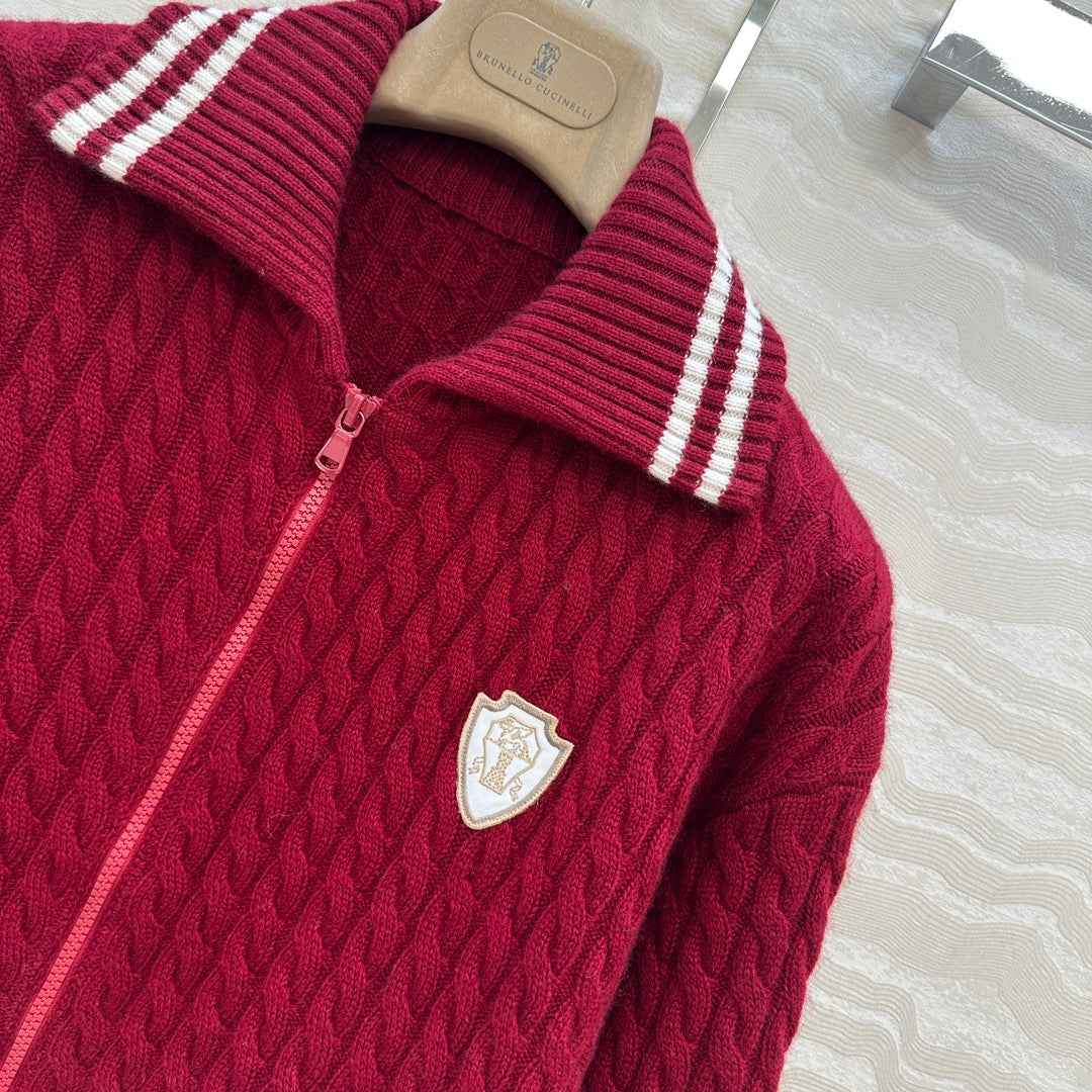 Brune 25fw jacquard cardigan