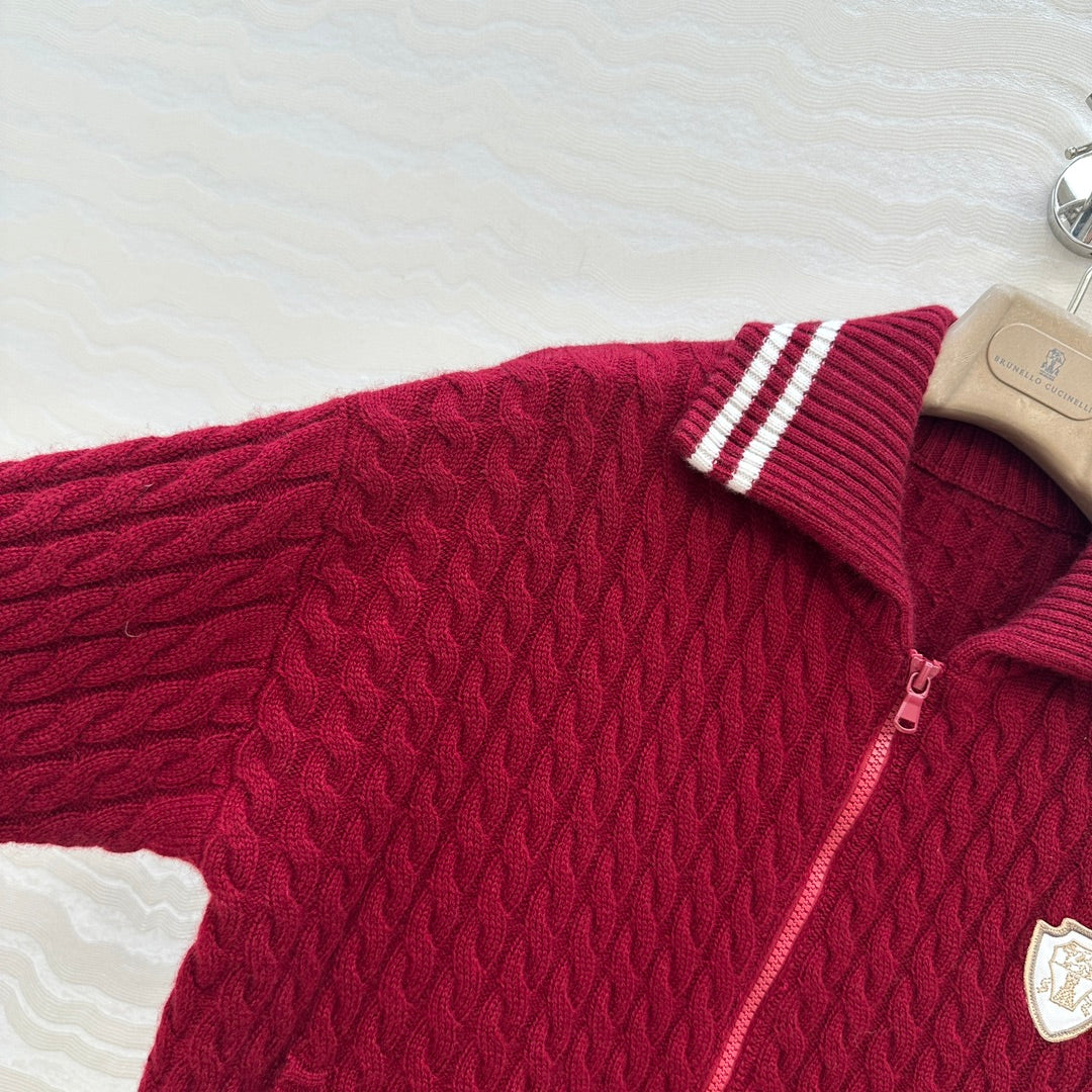 Brune 25fw jacquard cardigan