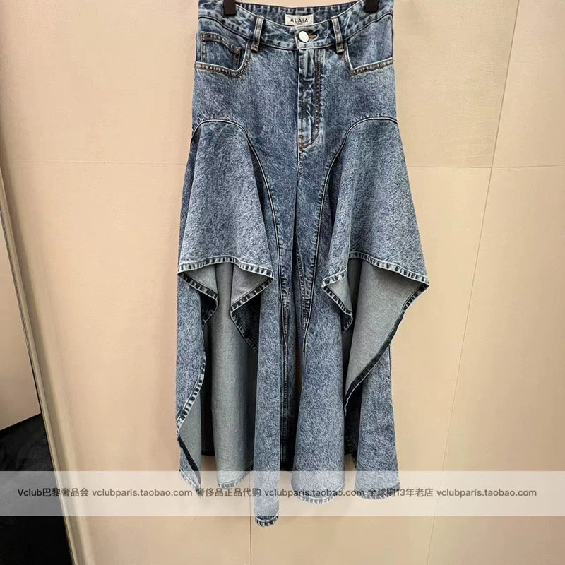 Alai 25fw ruffles jeans