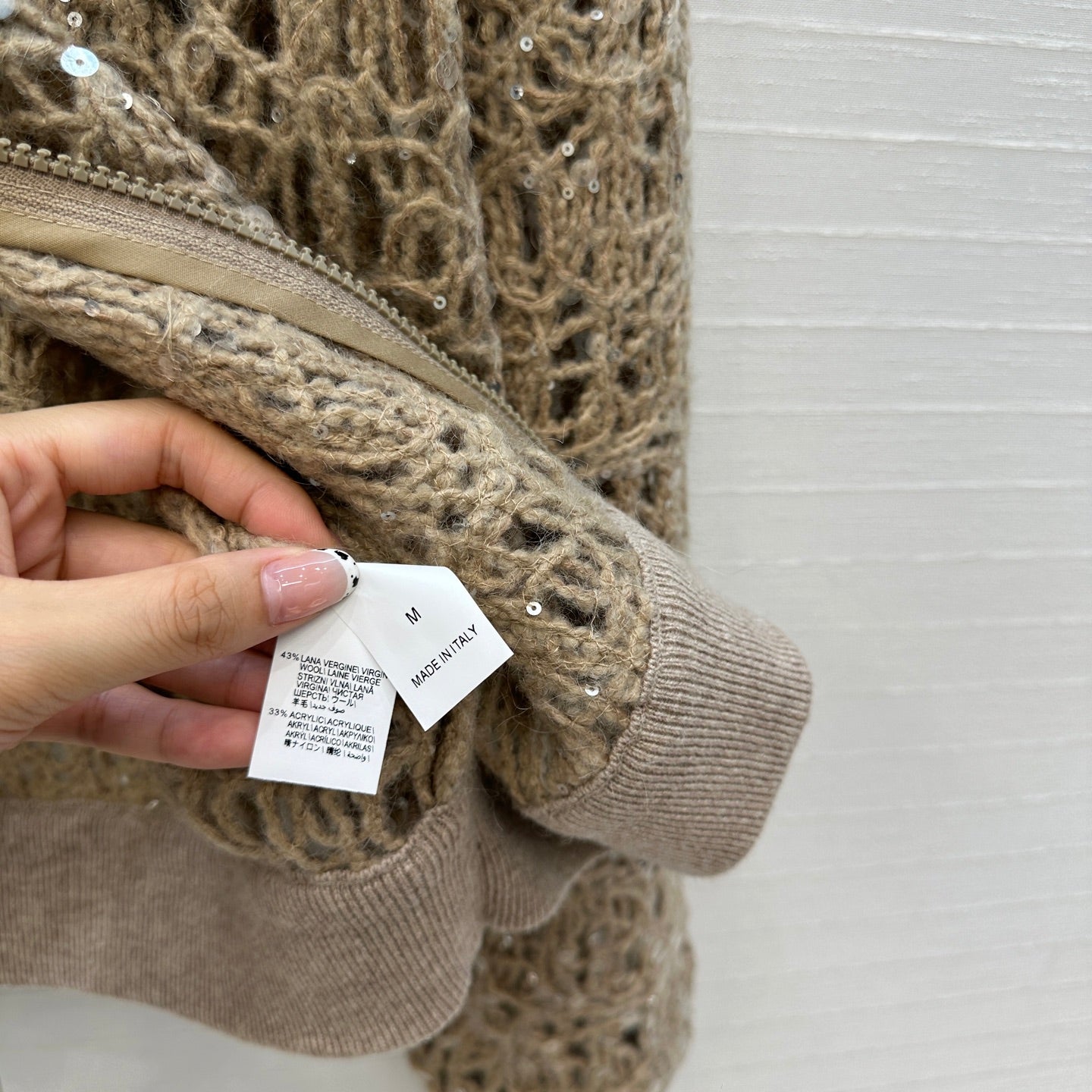 Brune 25fw embroidered cardigan
