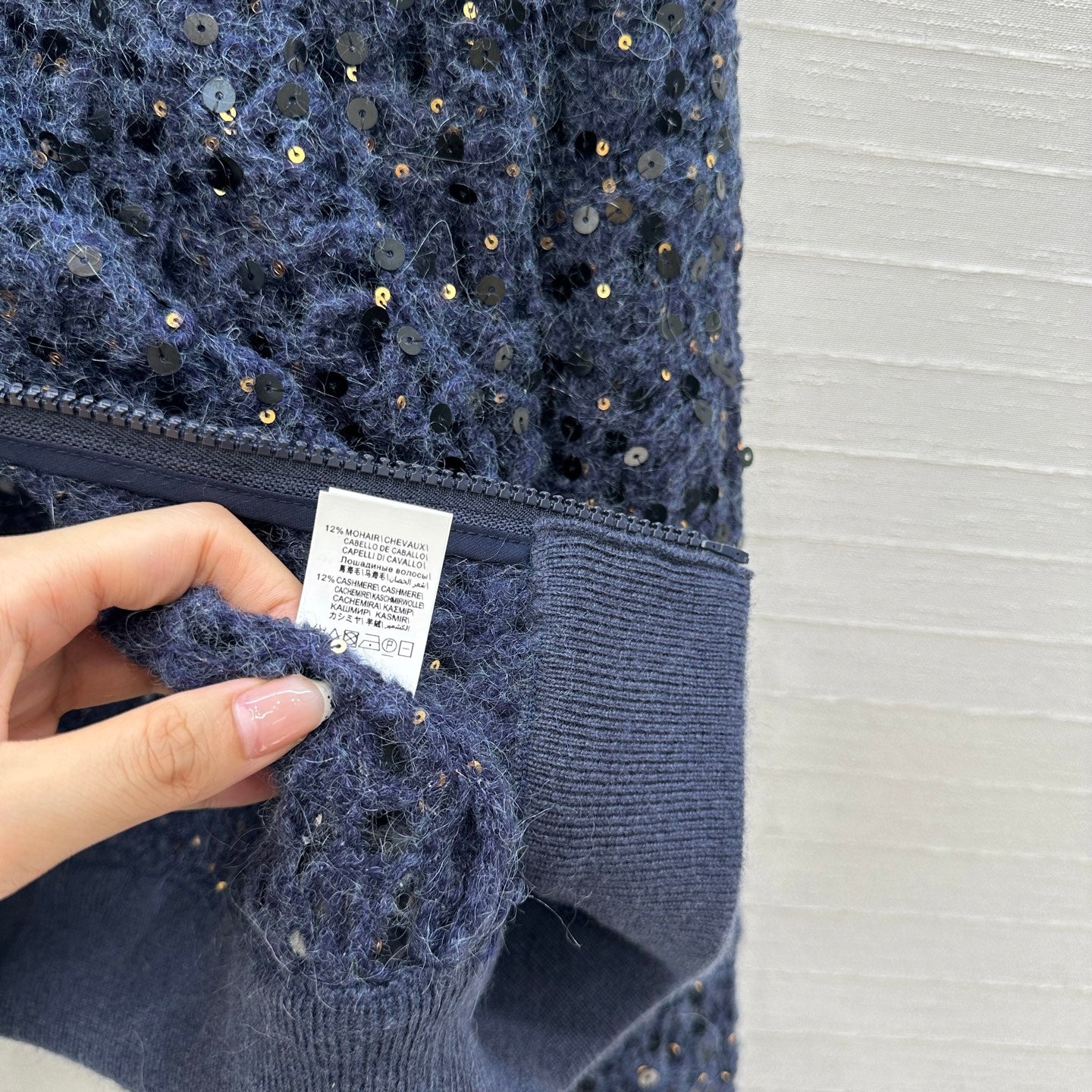 Brune 25fw embroidered cardigan