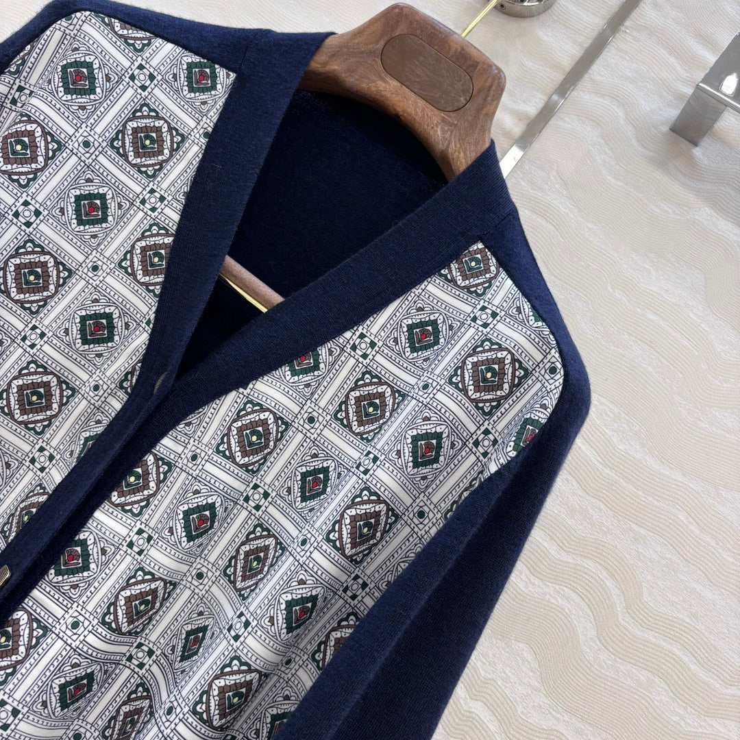 Loro 25fw printed cardigan