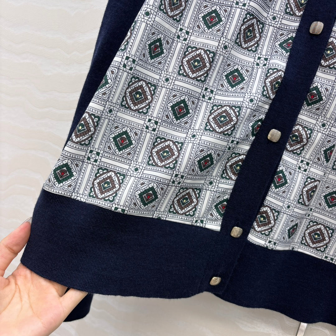 Loro 25fw printed cardigan