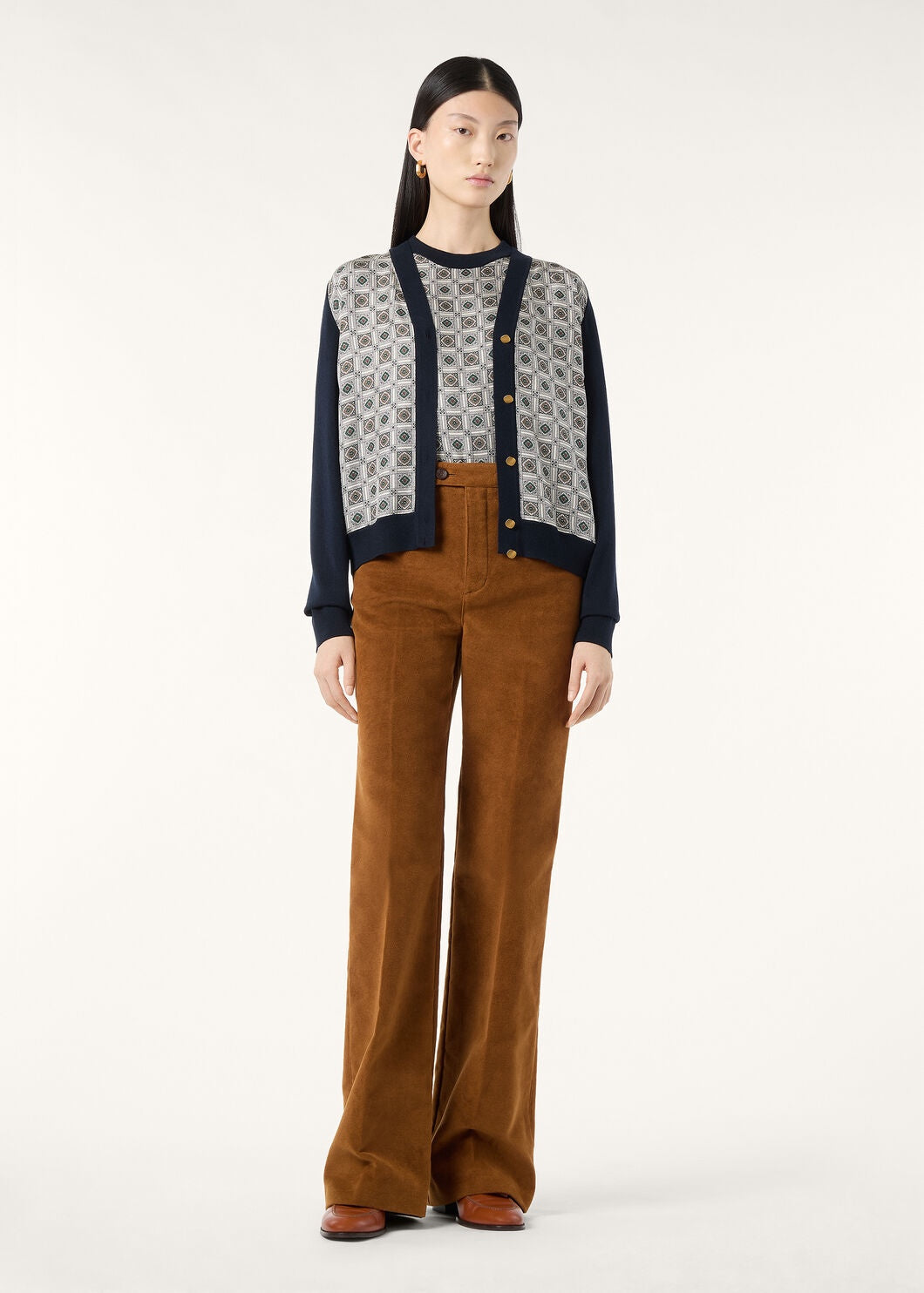Loro 25fw printed cardigan