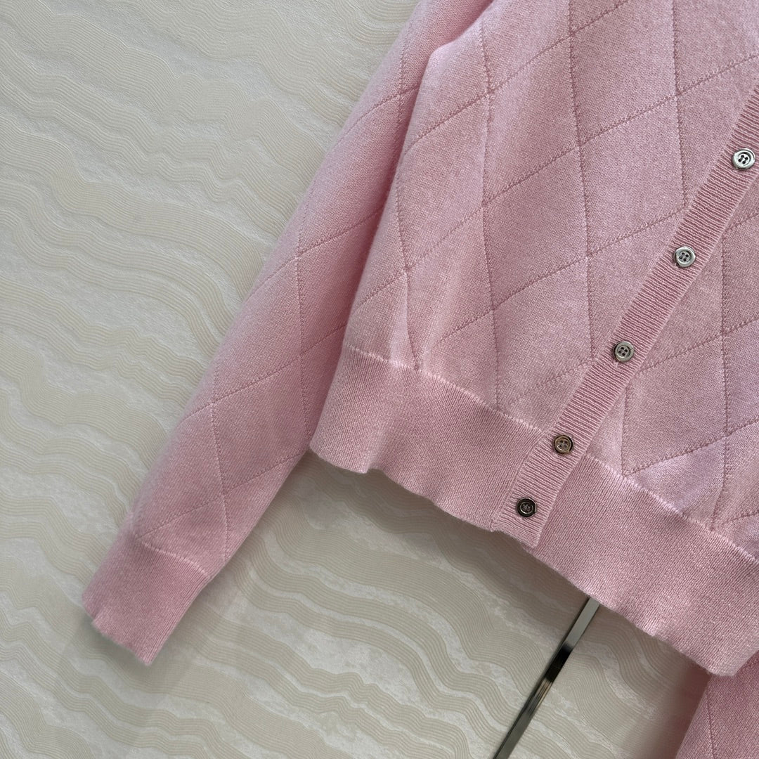 Pra 25fw jacquard cardigan