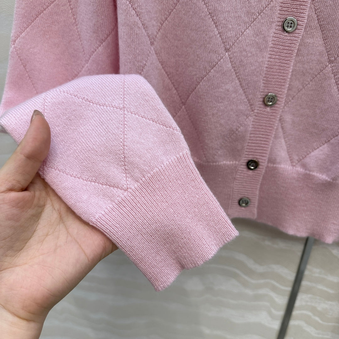 Pra 25fw jacquard cardigan