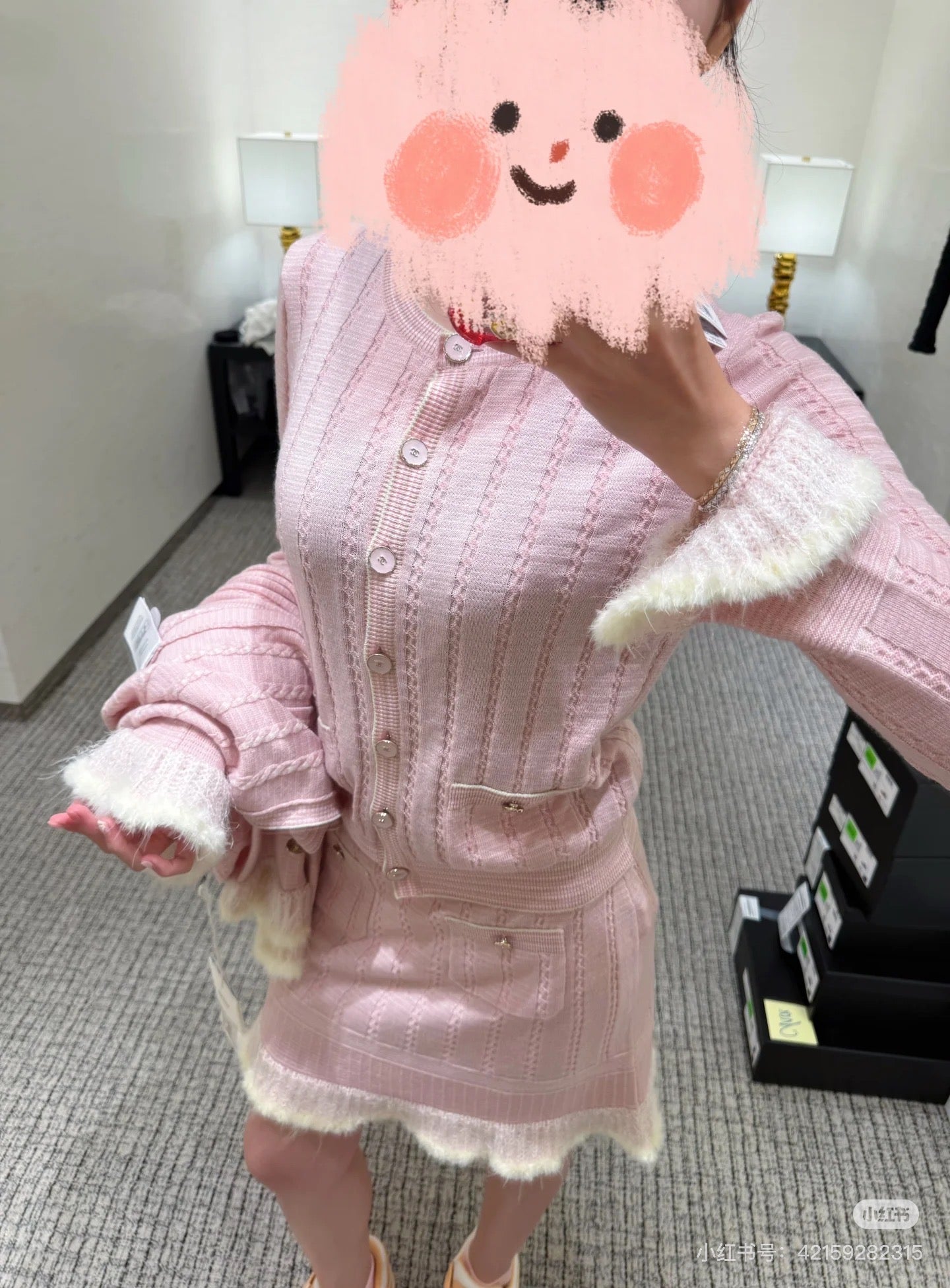 Chan 25fw knitted skirt