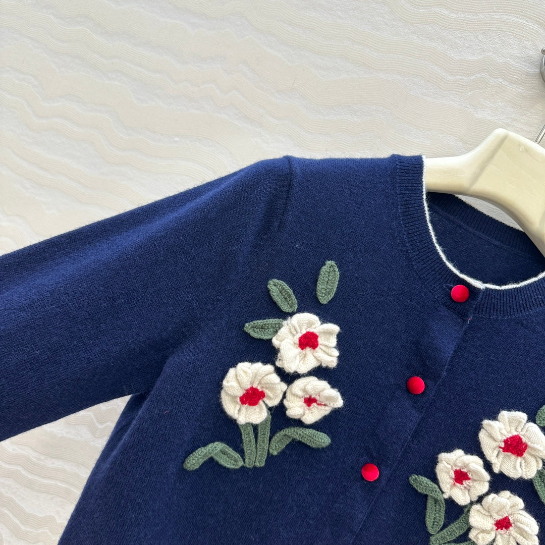 Er 25fw embroidered cardigan